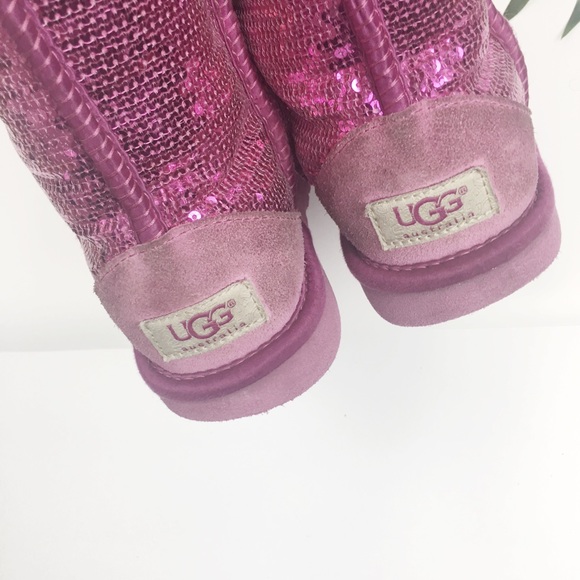 Pink Sequin classic short Uggs - Picture 7 of 8
